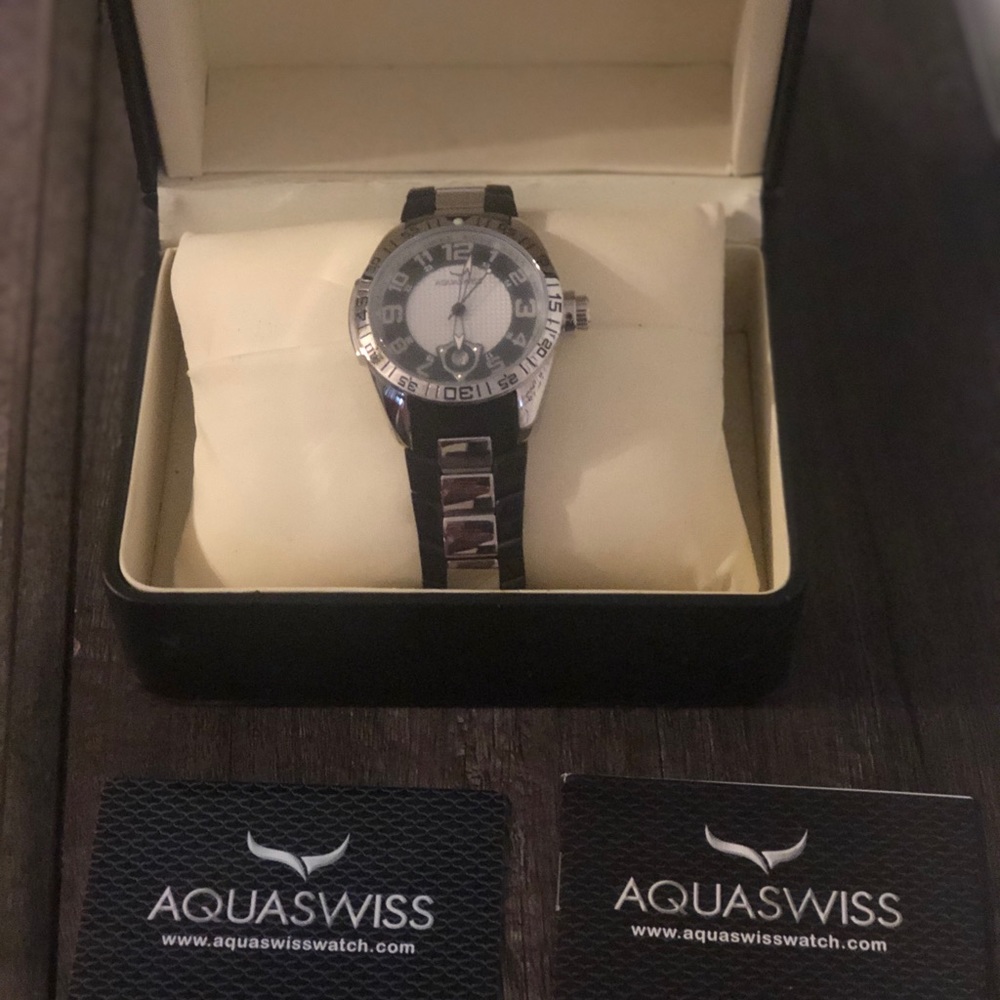 Aqua Swiss stainless steel waterproof watch